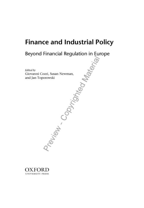 Preview - Finance and Industrial Policy - Beyond Financial Regulation in Europe preview