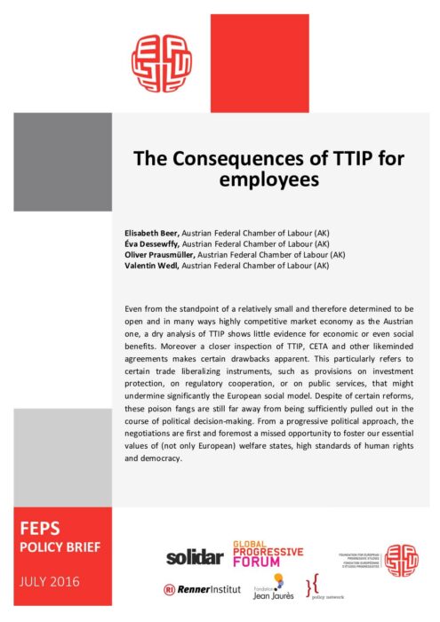 The Consequences of TTIP for employees preview
