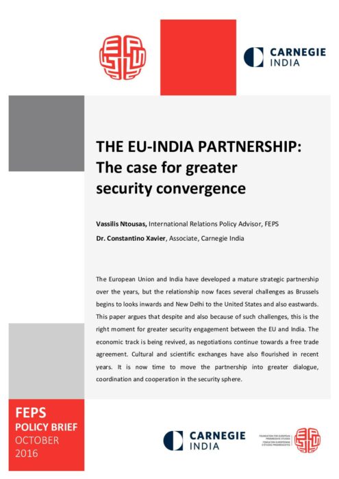 The EU-India Partnership- The case for greater security convergence preview