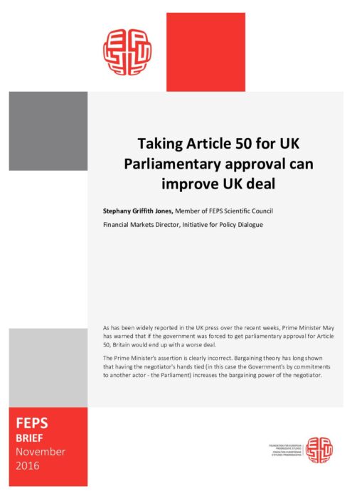 Taking Article 50 for UK Parliamentary approval can improve UK deal preview