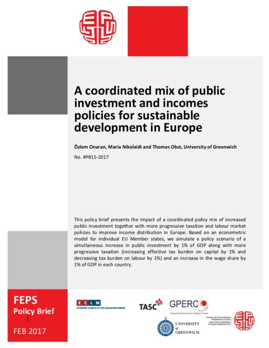 A coordinated mix of public investment and incomes policies for sustainable development in Europe preview