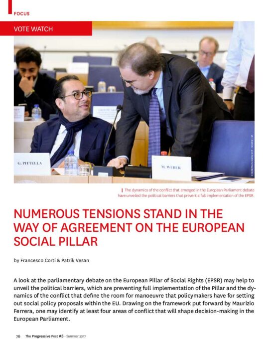 Numerous tensions stand in the way of agreement on the European Social Pillar preview