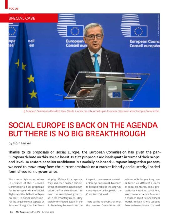 Social Europe is back on the agenda but there is no big breakthrough preview
