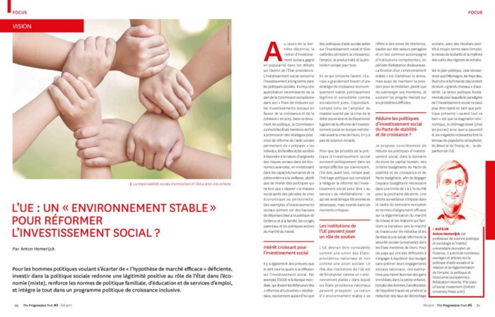 THE EU- A ‘HOLDING ENVIRONMENT’ FOR SOCIAL INVESTMENT REFORM? FR preview