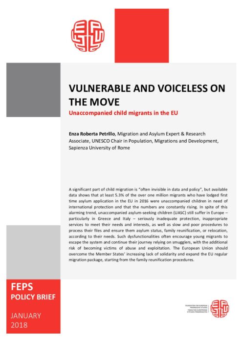 Vulnerable and voiceless in the move- Unaccompanied child migrants in the EU preview