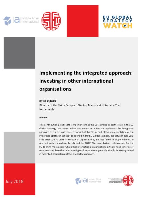 Implementing the integrated approach- Investing in other international organisations preview