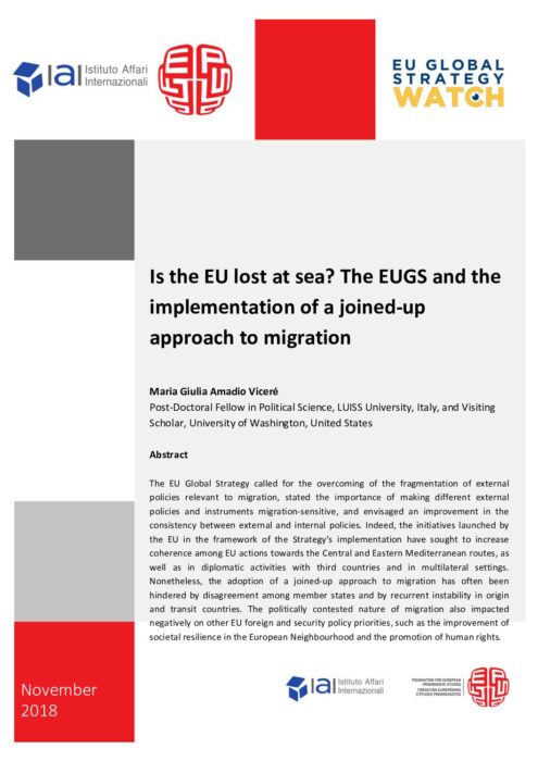 Is the EU lost at sea? The EUGS and the implementation of a joined-up approach to migration preview