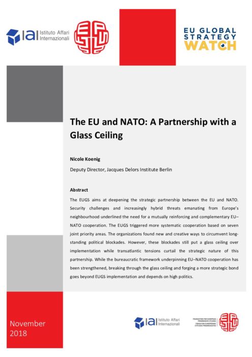 The EU and NATO- A Partnership with a Glass Ceiling preview