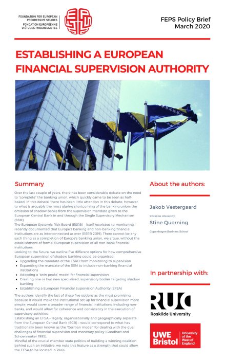 Establishing a European Financial Supervision Authority preview