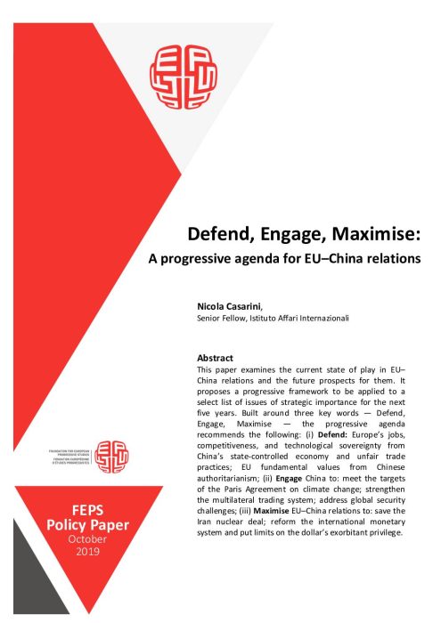 Defend, Engage, Maximise- A progressive agenda for EU–China relations preview