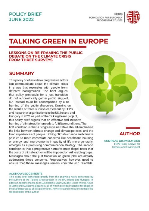 Talking Green in Europe: Lessons on re-framing the public debate on the climate crisis from three surveys preview