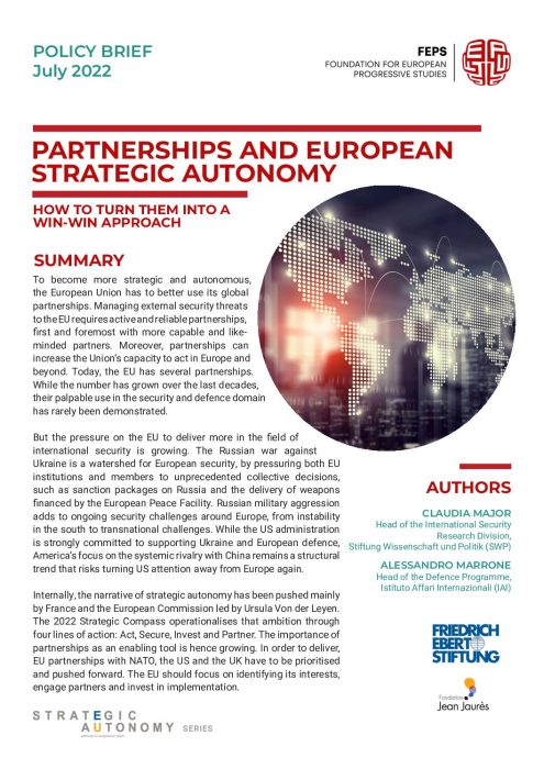 Partnerships and European strategic autonomy: How to turn them into a win-win approach preview