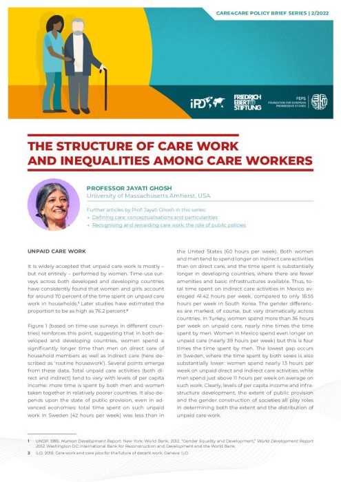 The structure of care work and inequalities among care workers preview