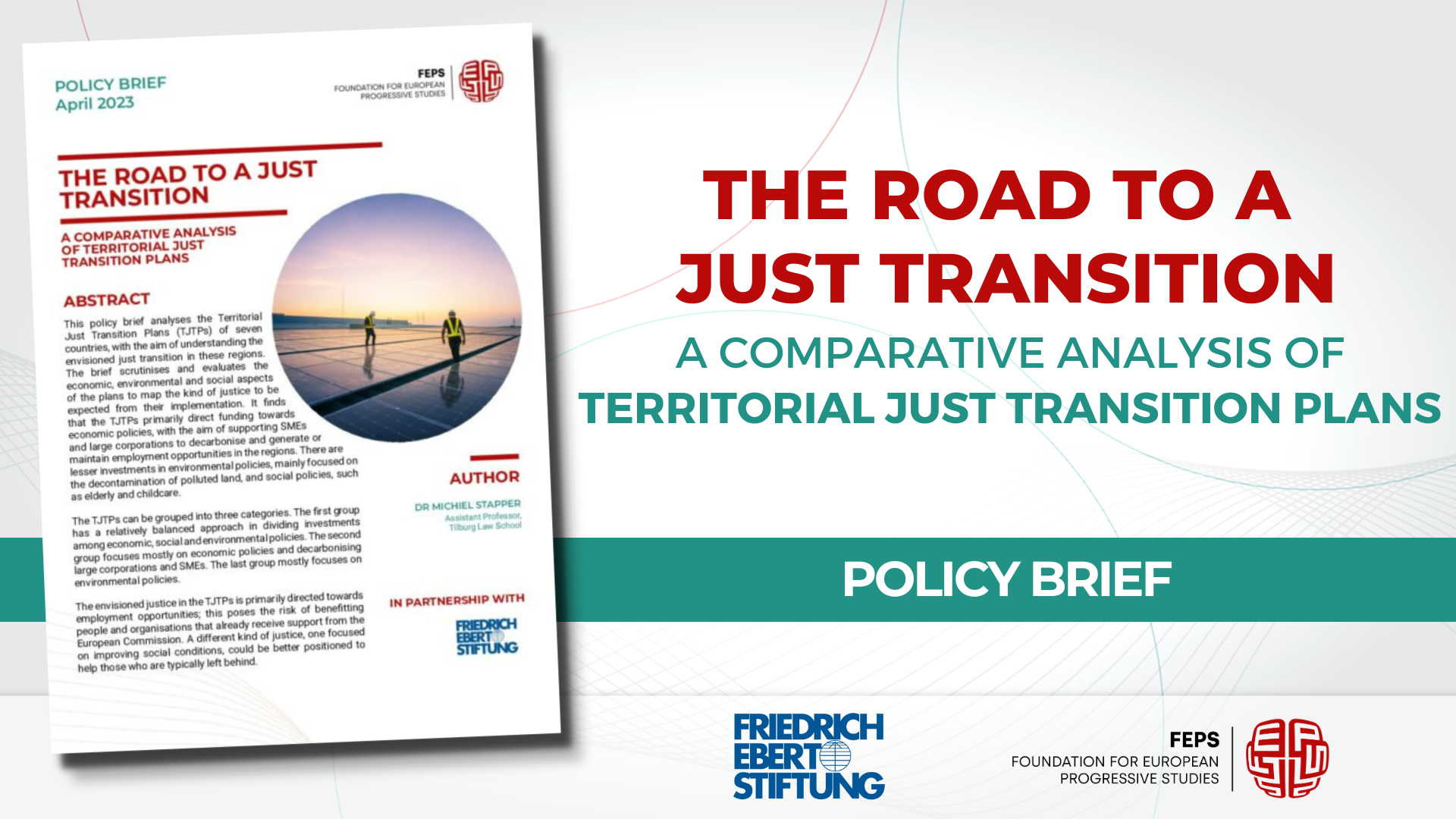 The road to a just transition - Foundation for European 