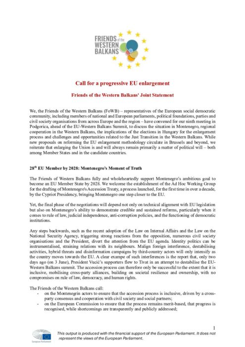 FoWB Montenegro Joint Statement preview