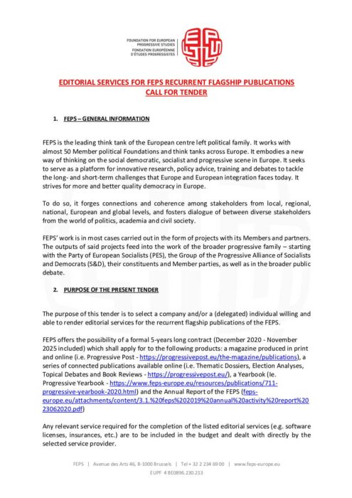 feps - call_for_tender_editorial_services_feps recurrent flagship publications preview